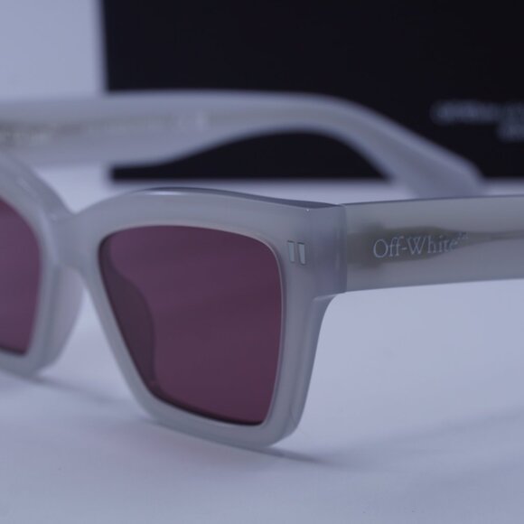 Off-White OERI110 CINCINNATI 0964 Cat Eye Sunglasses – Shiny Grey\\Brown main image 10